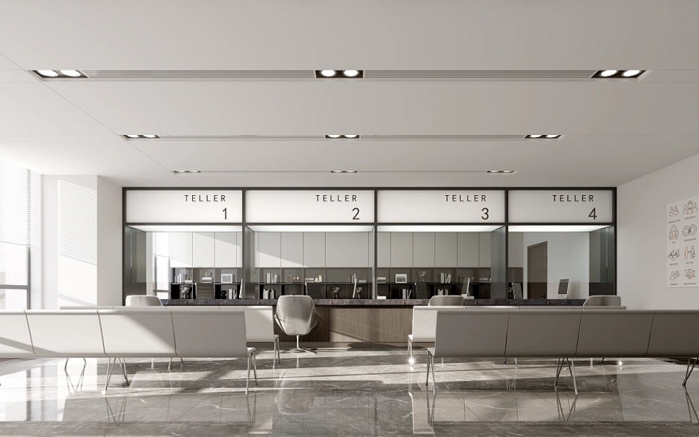 現代黑白灰簡約辦公室裝修設計